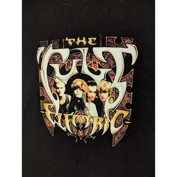 The Cult Electric Summer 87 Retro style Band Tee Wm L Babydoll Fit Rock Grunge - Picture 3 of 6